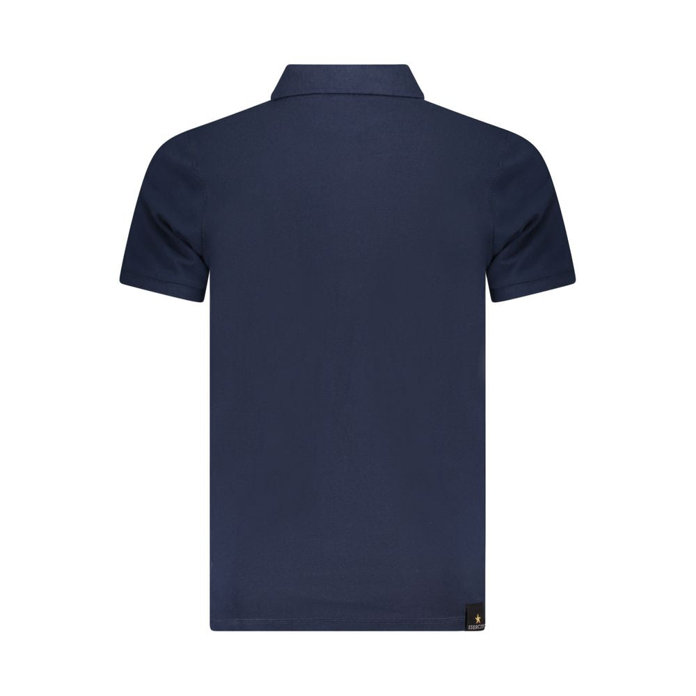 Blue Cotton Polo Shirt