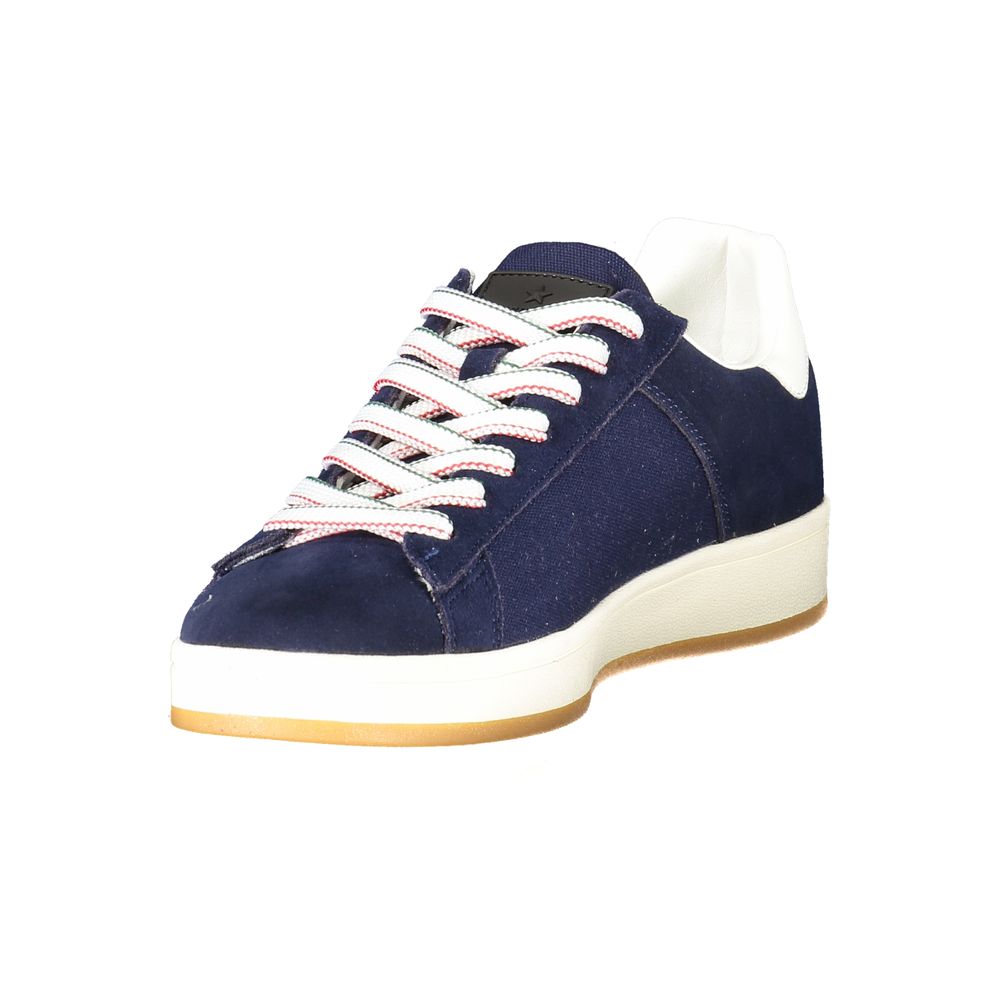Blue Leather Men Sneaker