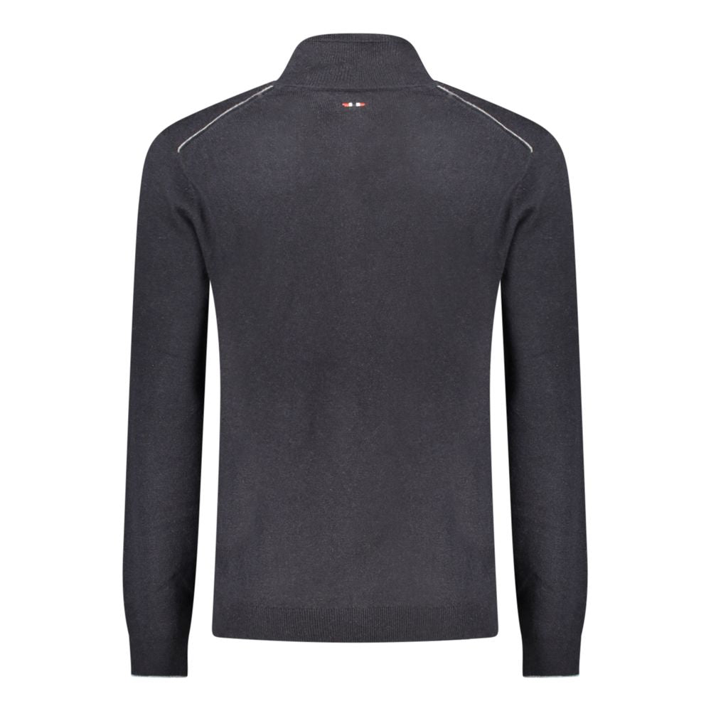 Black Wool Men Sweater