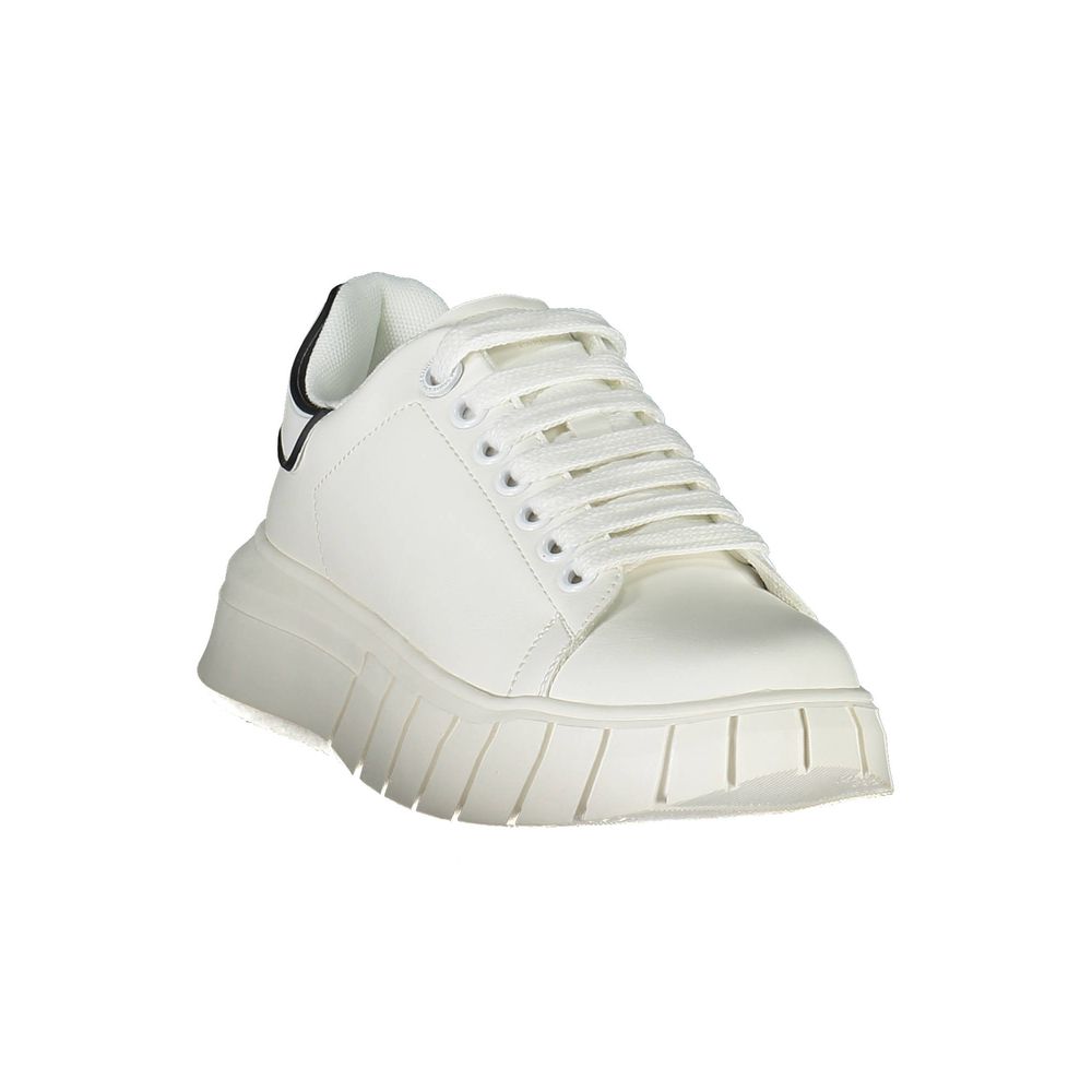 White Polyester Sneaker