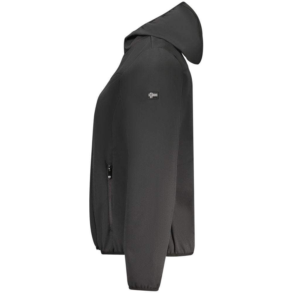 Black Polyester Jackets & Coat