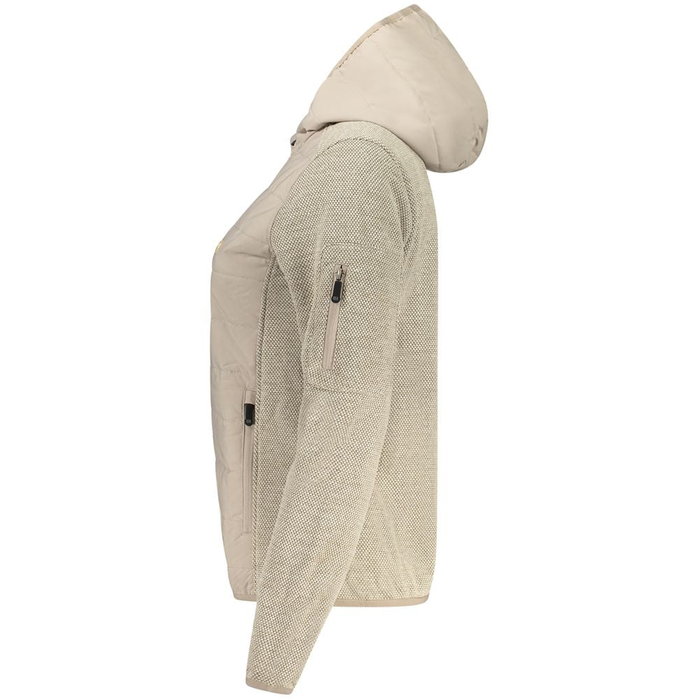 Beige Polyester Jackets & Coat