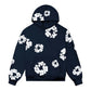 cotton foam printed high-street hooded sweatshirt and casual pants