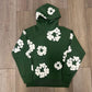 cotton foam printed high-street hooded sweatshirt and casual pants