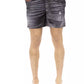 Black Polyester Men's Swim Short