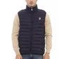Blue Polyamide Men's Quilted Vest