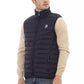 Blue Polyamide Men's Quilted Vest