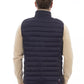 Blue Polyamide Men's Quilted Vest