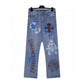 Cross-stitched embroidered washed jeans, couple loose jeans