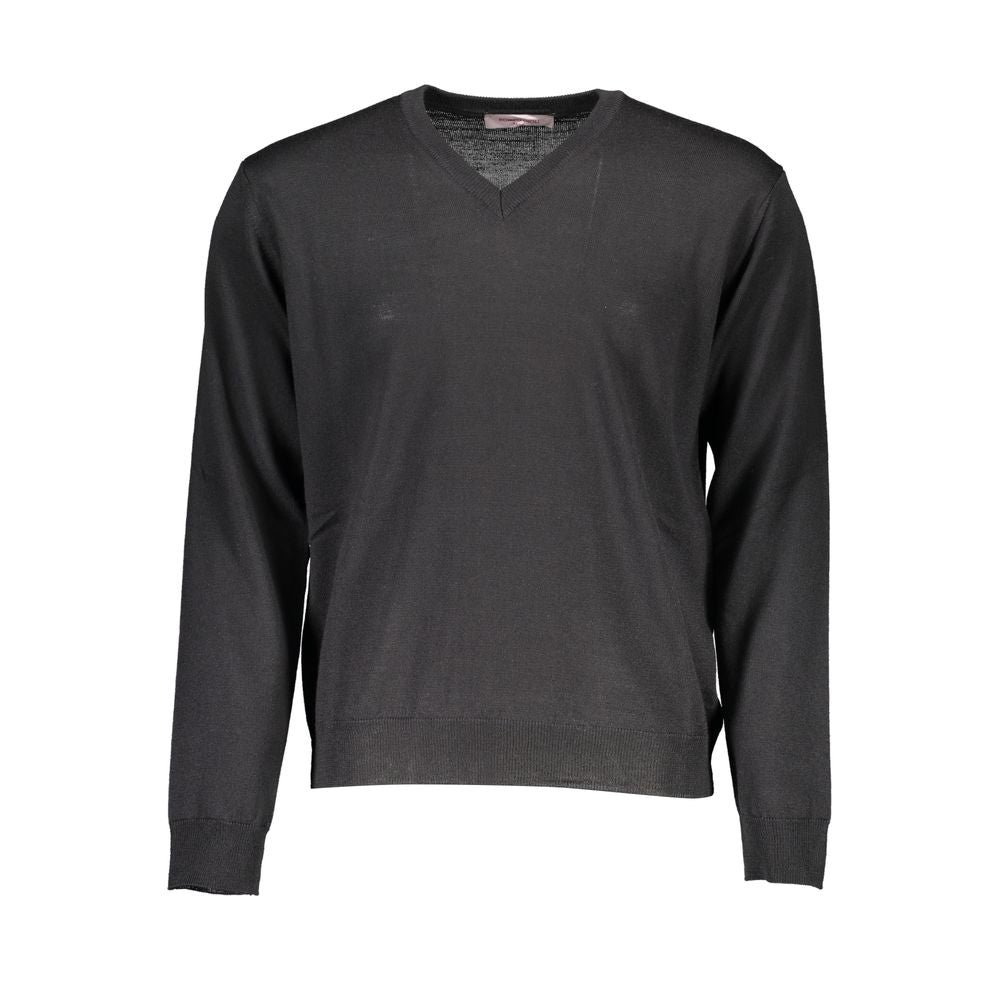 Black Wool Men Sweater