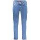 Blue Cotton Men Slim Tapered Jean