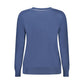 Blue Cotton Women Sweater