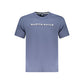 Blue Cotton Men T-Shirt