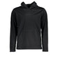 Black Polyester Men's Hooded Sweater