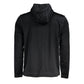 Black Polyester Men's Hooded Sweater