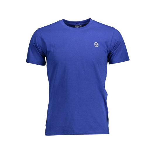 Blue Cotton Men T-Shirt