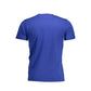 Blue Cotton Men T-Shirt