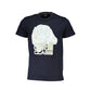 Blue Cotton Men T-Shirt