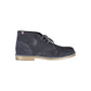 Blue Leather Mens Ankle Boot