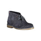 Blue Leather Mens Ankle Boot