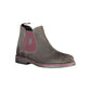 Gray Leather Mens Ankle Boot