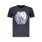 Blue Cotton Men T-Shirt