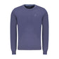 Blue Cotton Men Sweater