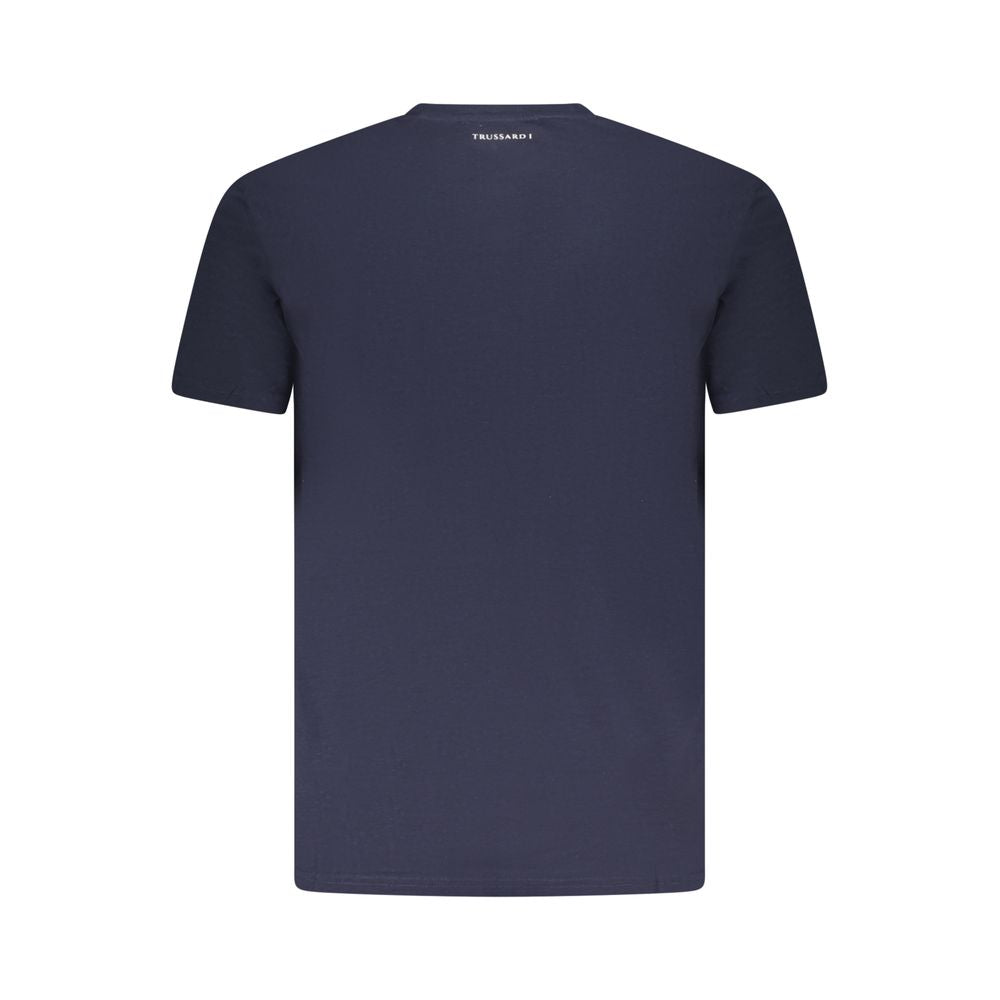 Blue Cotton Men T-Shirt