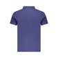Blue Cotton Men Polo Shirt