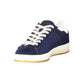 Blue Leather Men Sneaker