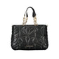 Black Polyethylene Women Handbag