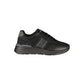 Black Polyester Mens Sneaker