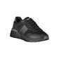 Black Polyester Mens Sneaker