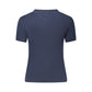 Blue Cotton Women T-Shirt
