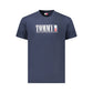 Blue Cotton Men T-Shirt