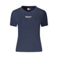 Blue Cotton Women T-Shirt