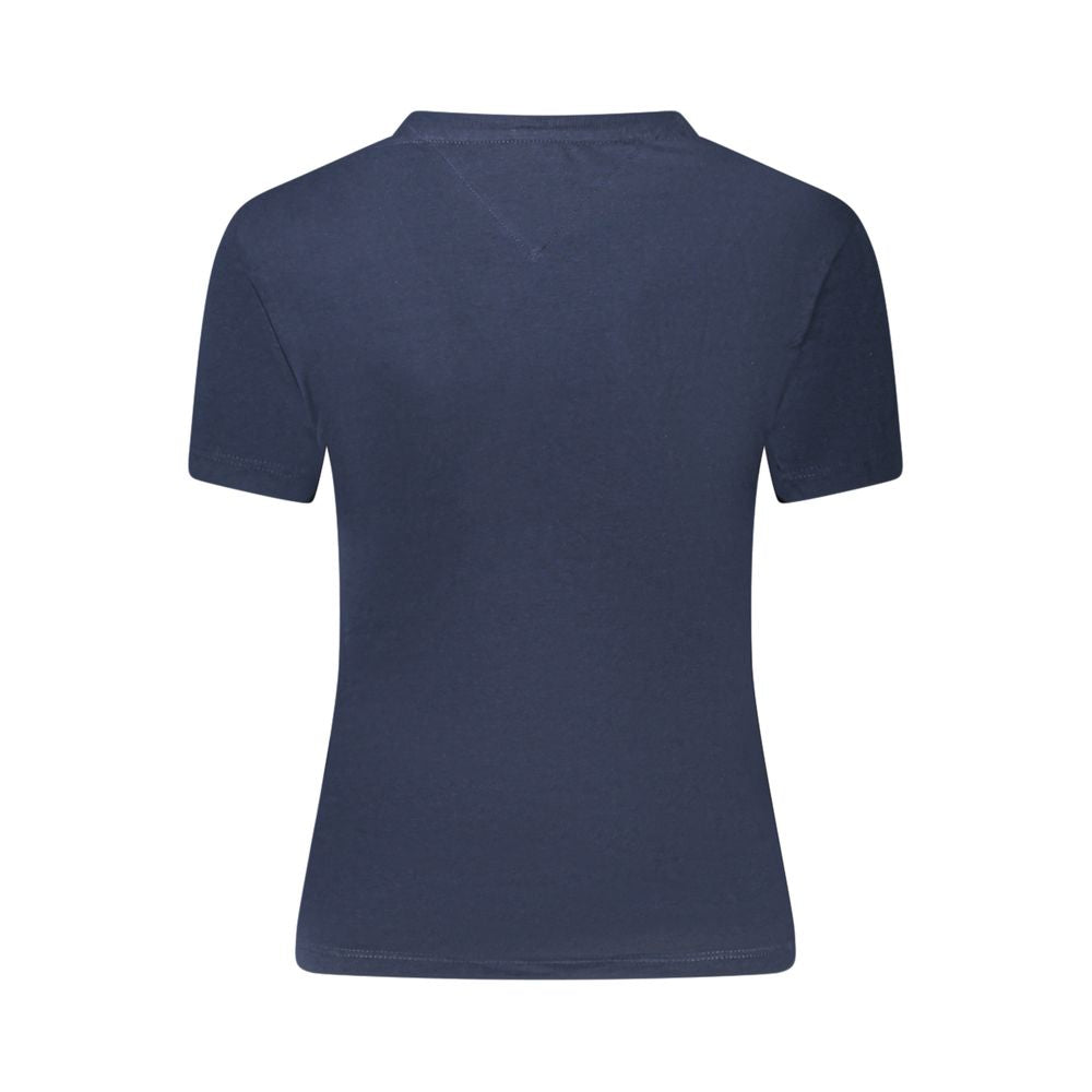 Blue Cotton Women T-Shirt