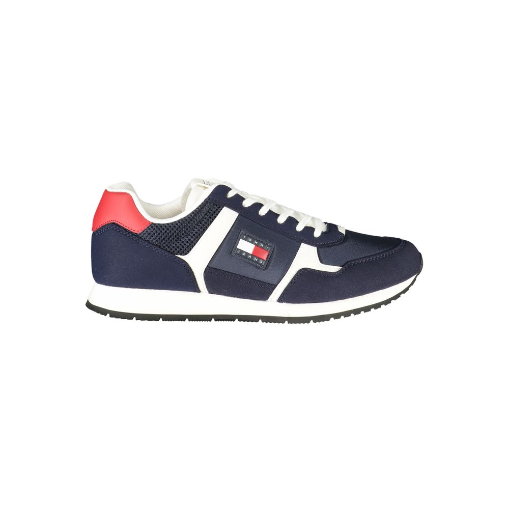 Blue Polyester Men Sneaker