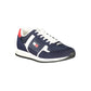 Blue Polyester Men Sneaker