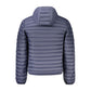Blue Polyester Men Jacket