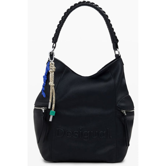Black Polyethylene Women Backpack