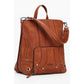 Brown Polyethylene Women Mini Backpack