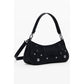 Black Polyethylene Women Handbag