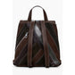 Brown Polyethylene Women Backpack