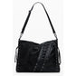 Black Polyethylene Women Handbag