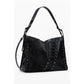 Black Polyethylene Women Handbag