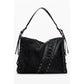 Black Polyethylene Women Handbag