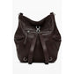 Brown Polyethylene Women Backpack