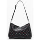 Black Polyethylene Women Handbag