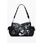 Black Polyethylene Women Handbag